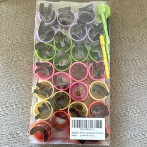 Letter Cookie Cutter Set for Fruit & Veggies